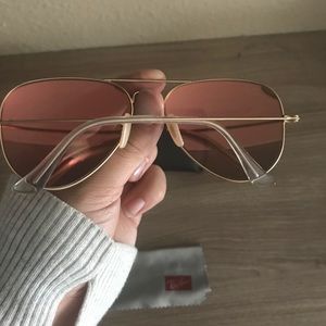 Pink Ray-ban Aviator glasses